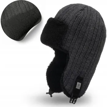 Čepice Zimní čepice PaMaMi s klapkami na uši, šedá, univerzální velikost