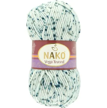 Příze Nako Vega Tweed 31924 světle modrá s tmavě modrou