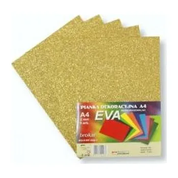 Set školních potřeb Pianka brokatowa A4 Eva złota biodegrad. 5szt (pl, 2000, Penword)