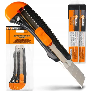 Pracovní nůž 2x Nůž NA TAPETY Řezač Koberců Řezání Kartonu 22x LAMACÍ ČEPELE NÁHRADNÍ BŘITY 6Z-P