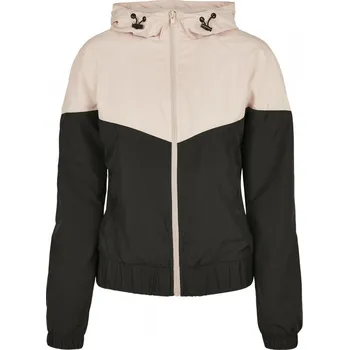 Dámská větrovka Dámská jarní/podzimní bunda Urban Classics Ladies Arrow Windbreaker - růžová,černá 4XL