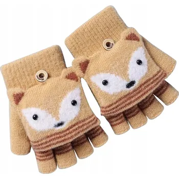 Rukavice Bezprstové rukavice Jamie - Slabě Hnědá KP-37674