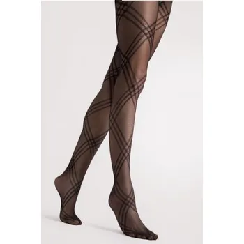 Dámská móda Vzorované silonky Fiore Tess - 30 DEN Černá 2-S