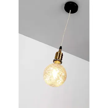 Černé/patinové kovové závěsné svítidlo E27