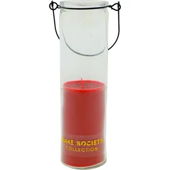 Svíčka Svíčka ve skleněné dóze Tube Frank červená