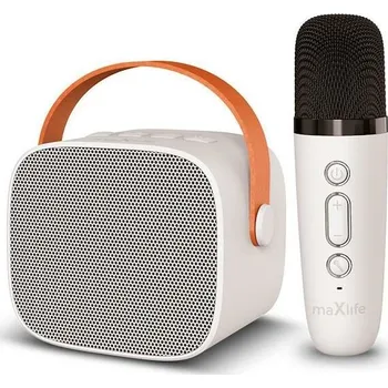Hudební nástroj pro děti Bluetooth karaoke set Maxlife MXKS-100 bílý