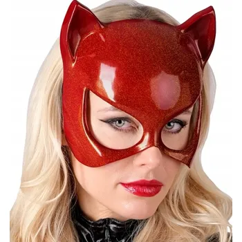 Karnevalová maska Maska na obličej Widmann plastová maska červená