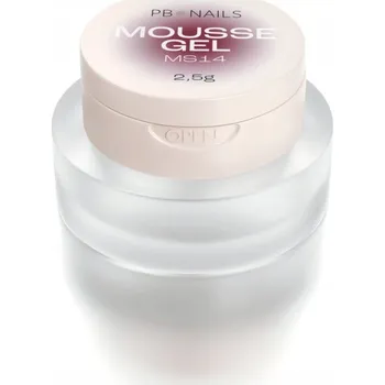 Přípravek na nehty PB Mousse Gel 3v1 MS14 – gel na zdobení nehtů, malinově bordó odstín, bez výpotku (no wipe)