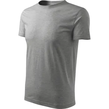 Pánské tričko CLASSIC NEW, tmavě šedý melír