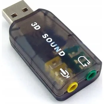 Zvuková karta EXTERNÍ ZVUKOVÁ KARTA USB 5.1CH 3D MINI JACK 3,5MM AK103