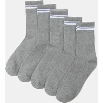 Pánské ponožky Sinsay - 5 balení ponožek - šedá - 842EL-09M - 842EL-09M-43R