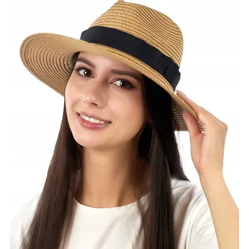 Klobouk Alessio slaměný klobouk béžový - univerzální velikost