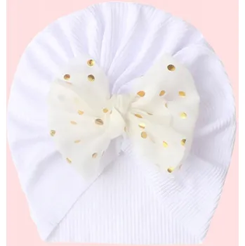 Čepice Dětská turbanová čepice Josie - Bílá KP-38208