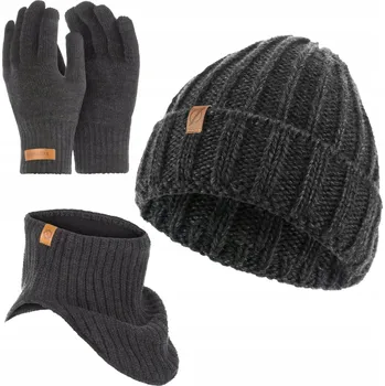 Čepice Brødrene sada: čepice, nákrčník (rolák), rukavice univerzální velikost šedá