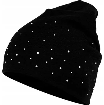Podprsenka Čepice Dámská s kamínky Podzimní - dvouvrstvá Bavlna a Elastan, černá