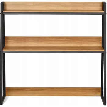 Knihovna Stolní regál se 2 policemi, 95x32x90 cm, s mnoha přihrádkami