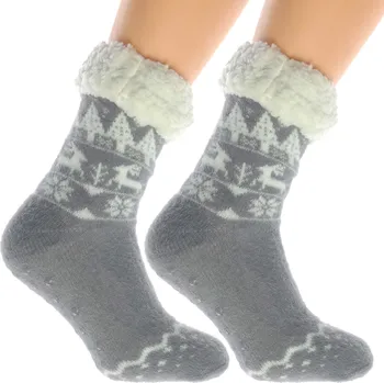 Dámské ponožky Ponožky Dámské ZIMNÍ s KOŽÍŠKEM Vzor SOB 36-41