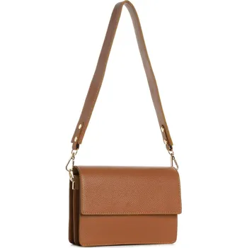 Kabelka Kabelka Solome kabelka přes rameno , pravá kůže, hnědá
