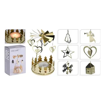 Vánoční dekorace Andělské zvonění,13x8 cm, zlaté