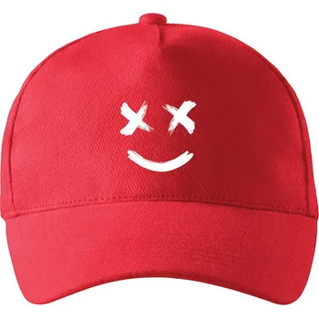 Kšiltovka Unisex kšiltovka Smile face, Barva Červená, Velikost 19×11 cm , Canvas Kšiltovka Bezvatriko.cz 3049