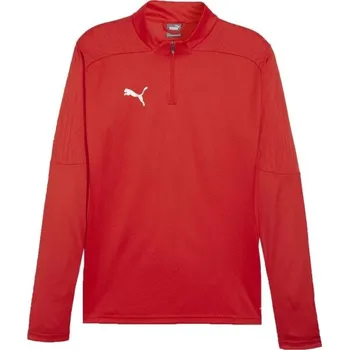 Pánské tričko Pánské fotbalové triko Puma TEAMFINAL TRAINING 1/4 ZIP XS Červená, Bílá