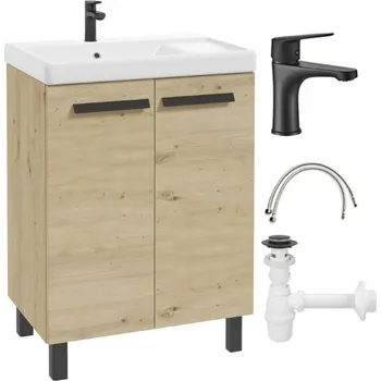 Koupelnový nábytek Koupelnový set skříňka s umyvadlem 80x60 + baterie, sifon, výpusť click-clack