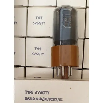 6V6GTY made by RCA NOS-NIB (brown base, smoked glass) Balení: Single