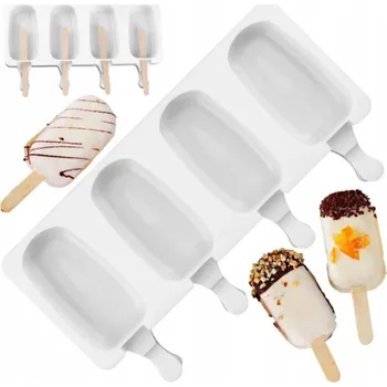 fomička na zmrzlinu SILIKONOVÉ FORMIČKY NA ZMRZLINU, NANUKY A SORBETY S TYČINKAMI 4 KS