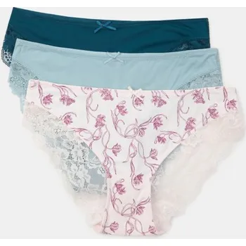 Dámské spodní prádlo Sinsay - Kalhotky s krajkou 3 kusy - vícebarevná - 982GT-MLC - 982GT-MLC-M