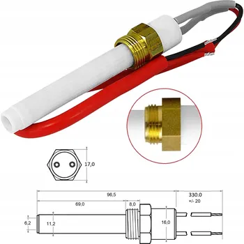 Zapalovač Zapalovač, keramické topné těleso pro biomasu/pelety, 230 W