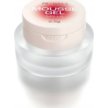 Přípravek na nehty PB Mousse Gel 3v1 MS16 – gel na zdobení nehtů, klasický červený odstín, bez výpotku (no wipe)