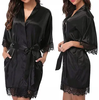 Dámský župan SNM dámský župan ke kolenům bez kapuce univerzální velikost