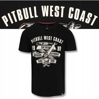 Pánské tričko PIT BULL Slim Fit OLDSCHOOL RAZOR černé XXXL