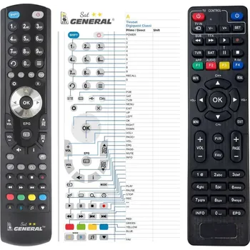Dálkový ovladač General TIVUSAT DIGIQUEST CLASSIC Q20 - náhradní dálkový ovladač