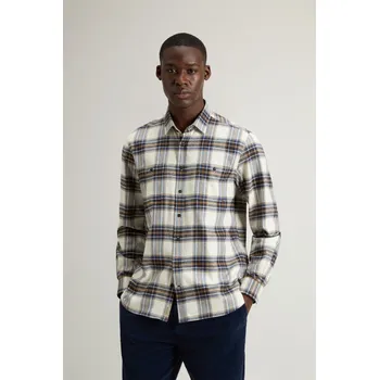 Pánská košile KOŠILE WOOLRICH CHECK FLANNEL WARREN SHIRT CREAM CHECK