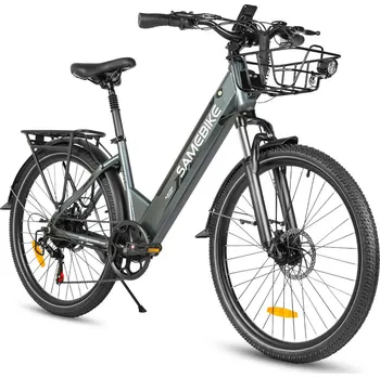 Jízdní kolo SAMEBIKE Městské elektrické kolo SAMEBIKE RS-A01 Pro-T 26" s baterií 36V 15AH ŠEDÁ 2025