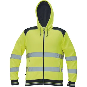 Pánská mikina Mikina s kapucí KNOXFIELD. reflexní, žlutá