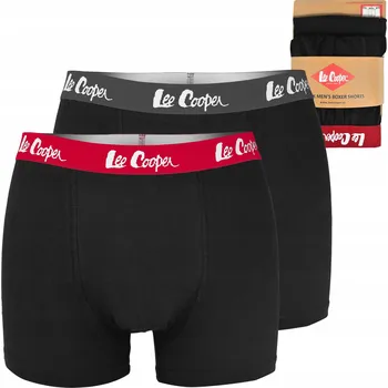 Pánské spodní prádlo LEE COOPER Boxerky 2-balení DUOBOX 9644 ČERVENÁ ŠEDÁ M