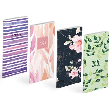 Diář MFP Lamino M101 8 x 18 cm měsíční 2026 mix motivů