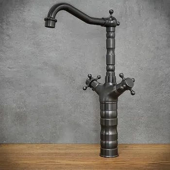 Vodovodní baterie Stojací umyvadlová baterie YORK černá vysoká