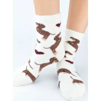 Dámské ponožky Dámské ponožky s jezevčíkem SP012 - 36-41 / ecri