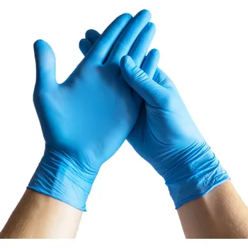 Pracovní rukavice Nitrilové rukavice NITRIL IDEAL, 100 ks, modré, modrá