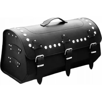 Zavazadlo na motocykl Kožený Motocyklový Kufr Černý 32 Litrů na 2 Helmy