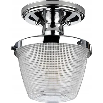 Quoizel Dublin Stropní Svítidlo Chrom E27 IP44 18,2 cm, Sklo, Moderní design