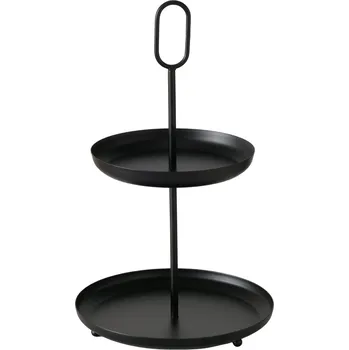 Boltze Home Kovový stojan na dort GOGO, výška 34 cm, černý