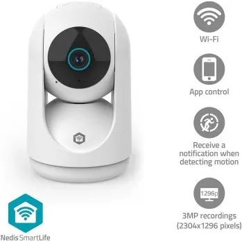 IP kamera SmartLife Vnitřní Kamera | 3MP Full HD 1296p | Náklon | Cloudové Úložiště (volitelně) / microSD (není součástí dodávky) / Onvif |