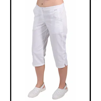 Dámské kalhoty Dámské 3/4 kalhoty LUCIE, do pasu, bílá, VS168