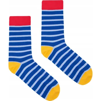 Dámské oblečení KABAK Ponožky BO v pruzích 36-41 vícebarevné, velikost 36-40