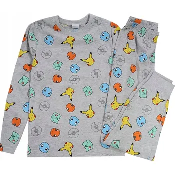 Chlapecké pyžamo CHLAPECKÉ PYŽAMO bavlna s dlouhým rukávem POKEMON PIKACHU 134/140 ER01E