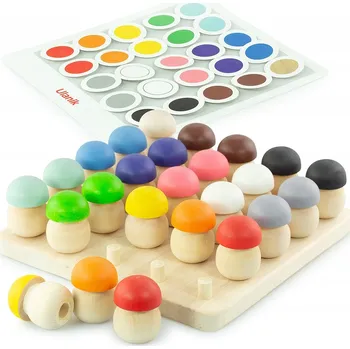 Dřevěná hračka Ulanik Montessori dřevěná hračka "Houbová louka 25"